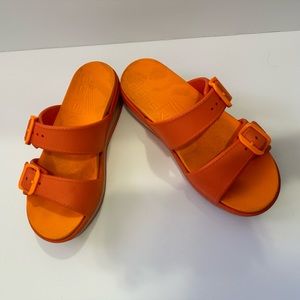 dansko orange sandals